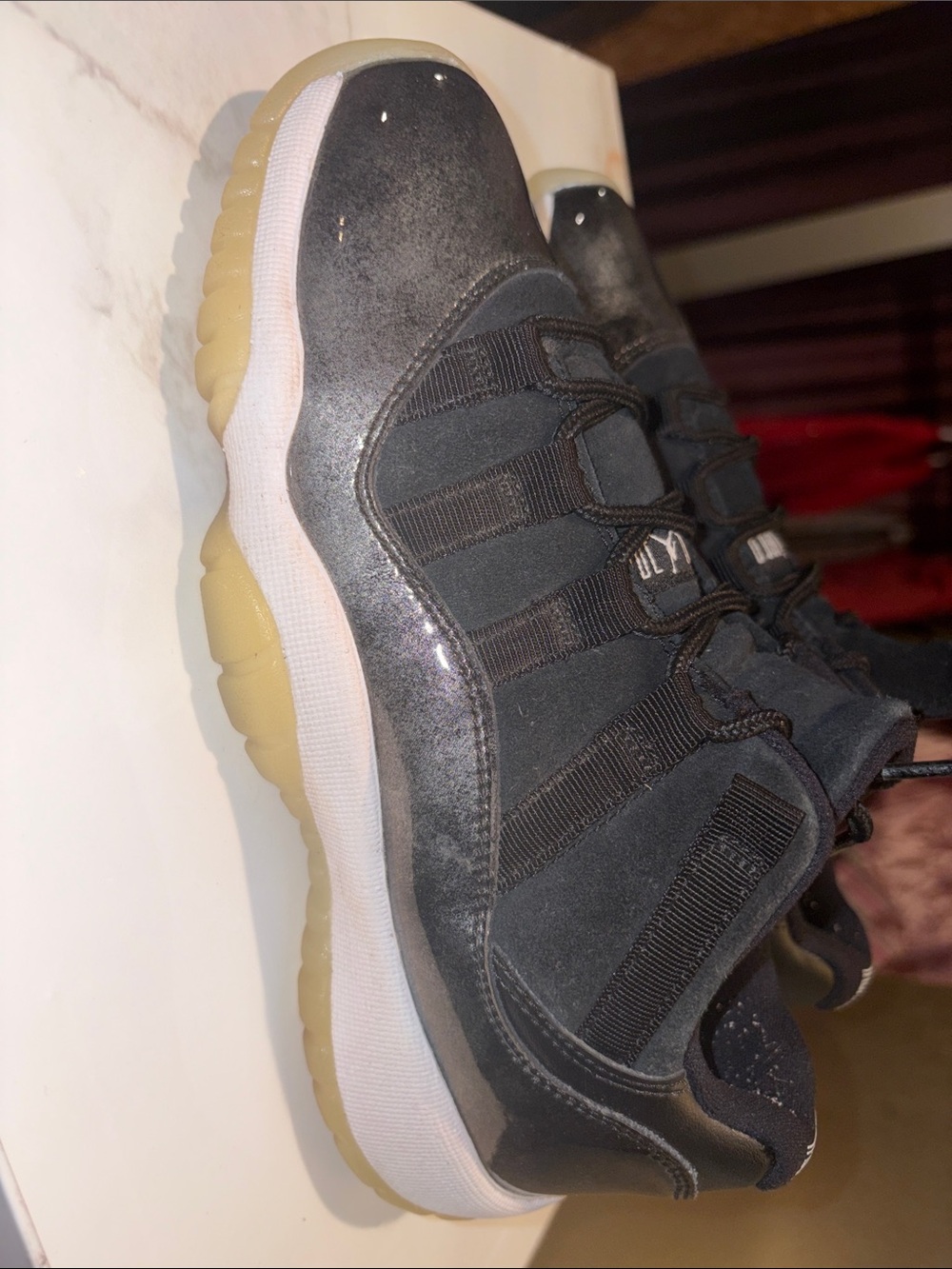 Jordan Kids Black and Gum Sole Sneakers